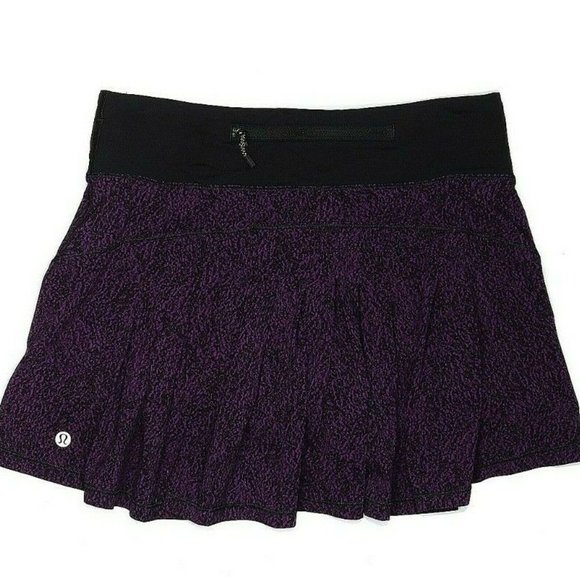 Lululemon Circuit Breaker Preppy Skort Circuit Aurora Black 4 tall - Picture 2 of 8